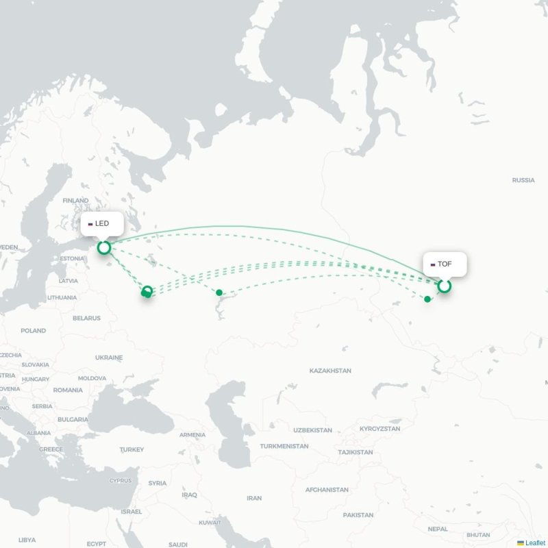 TOF - LED route map