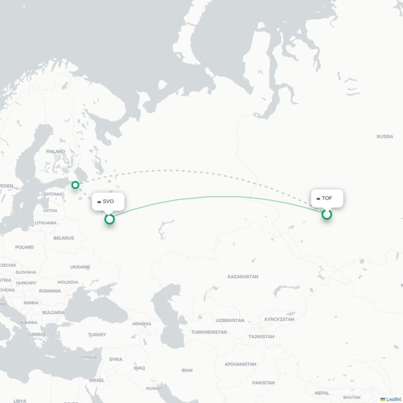TOF - SVO route map