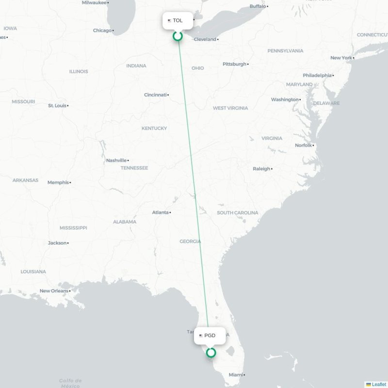 TOL - PGD route map