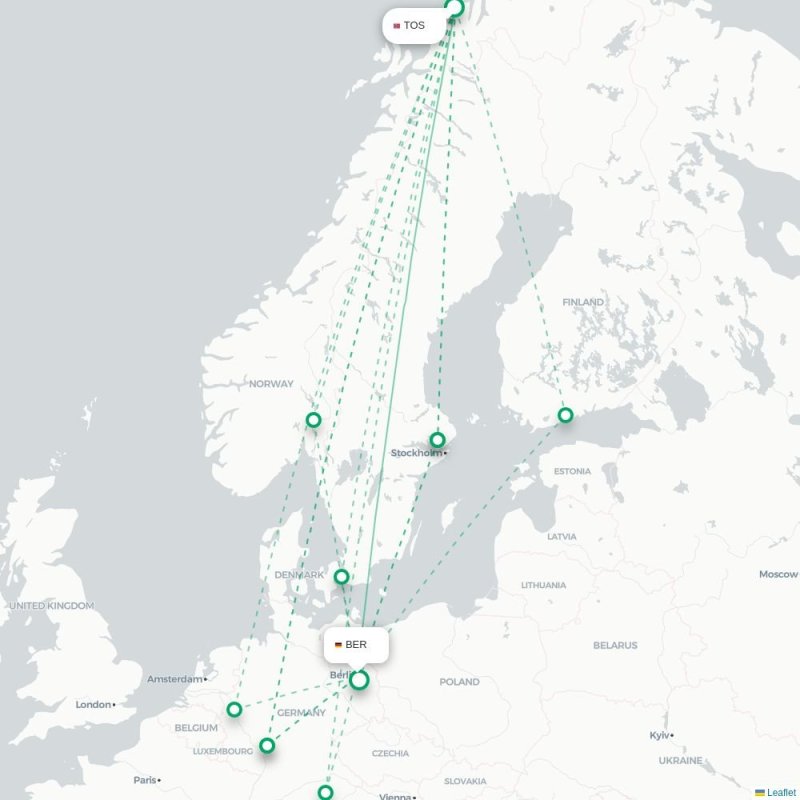 TOS - BER route map