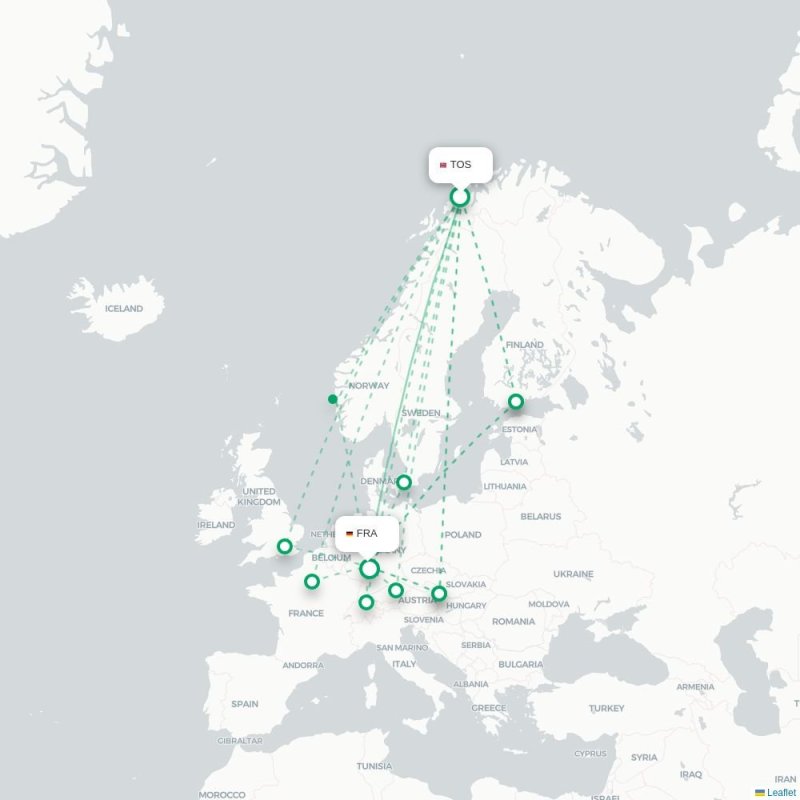 TOS - FRA route map