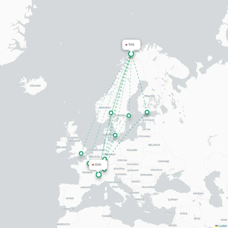 TOS - GVA route map