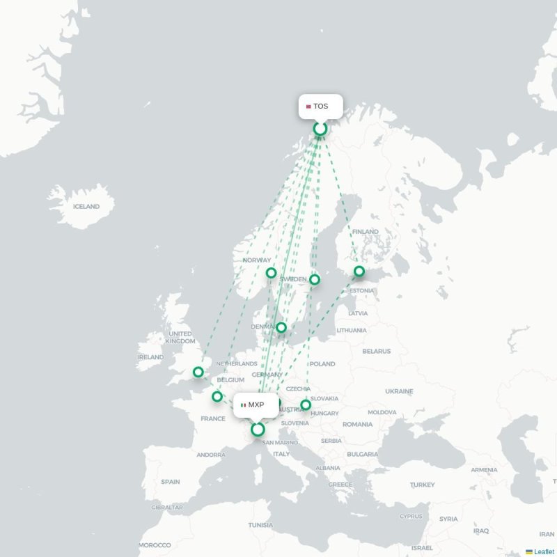TOS - MXP route map