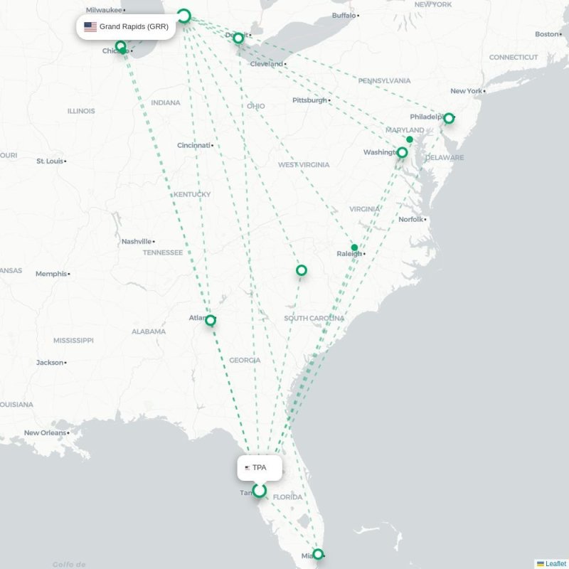TPA - GRR route map