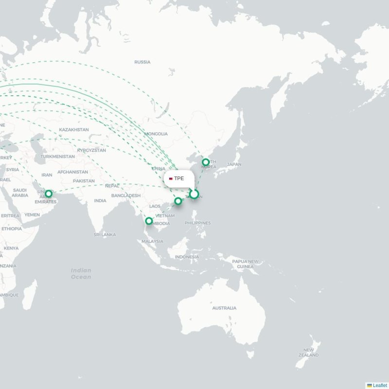 TPE - AMS route map