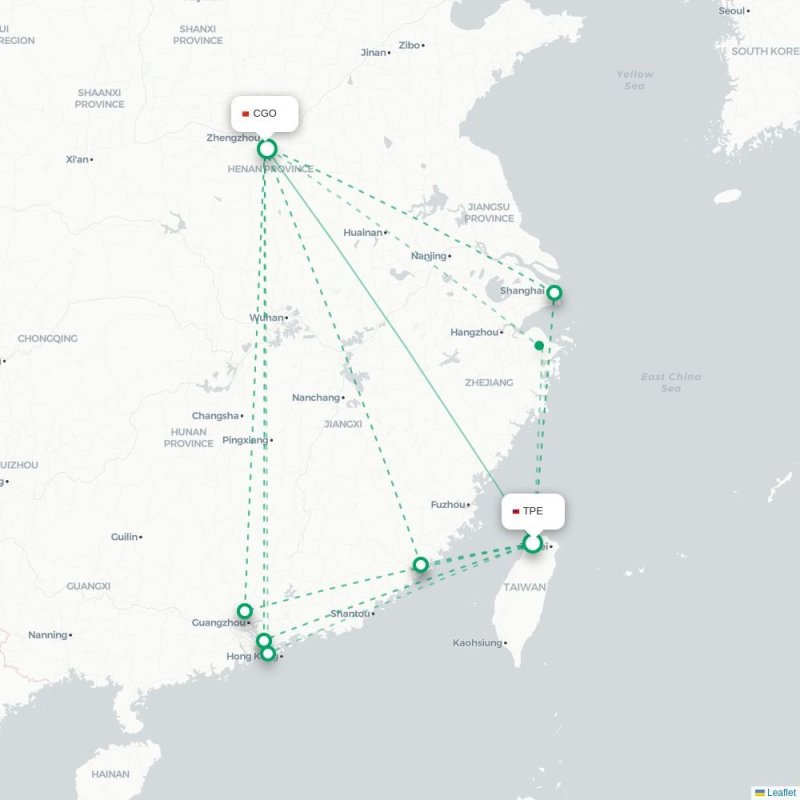 TPE - CGO route map
