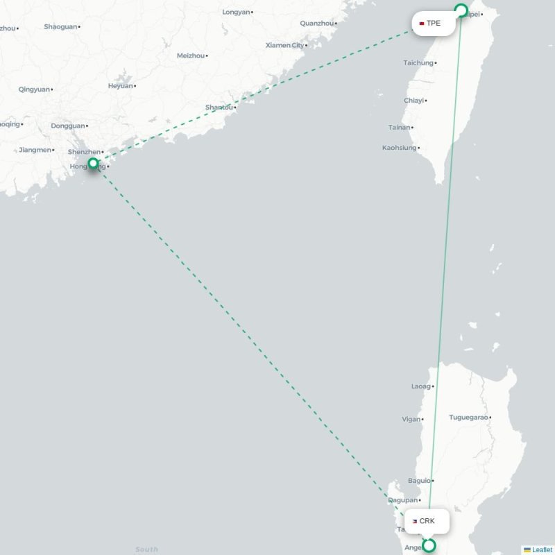 TPE - CRK route map
