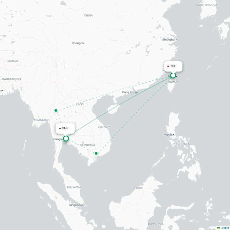 TPE - DMK route map