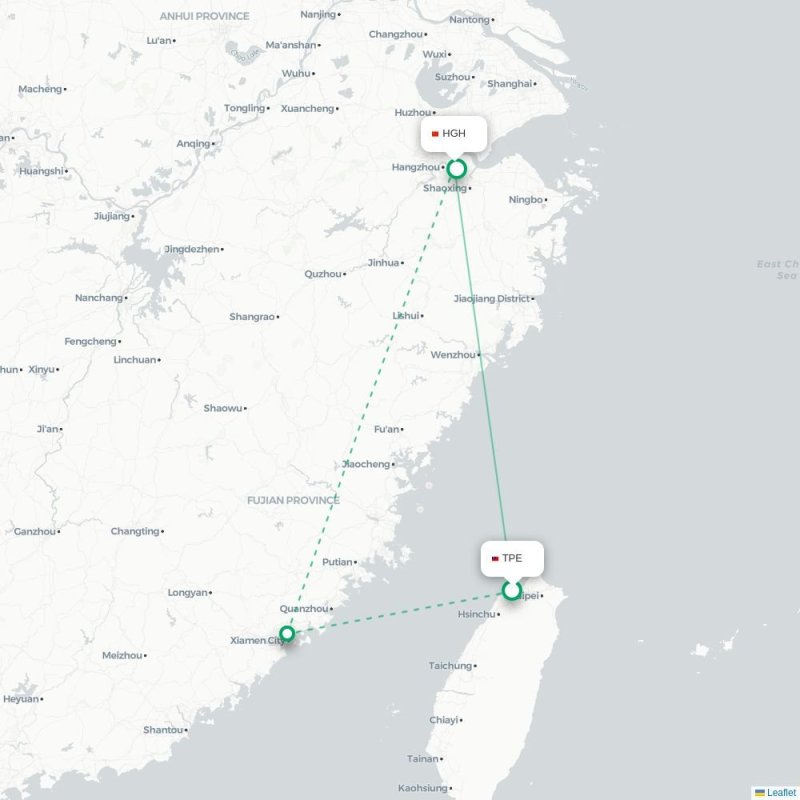 TPE - HGH route map