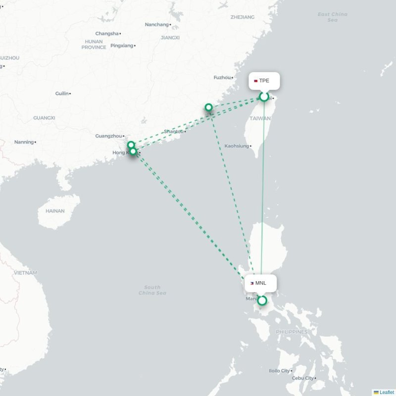 TPE - MNL route map