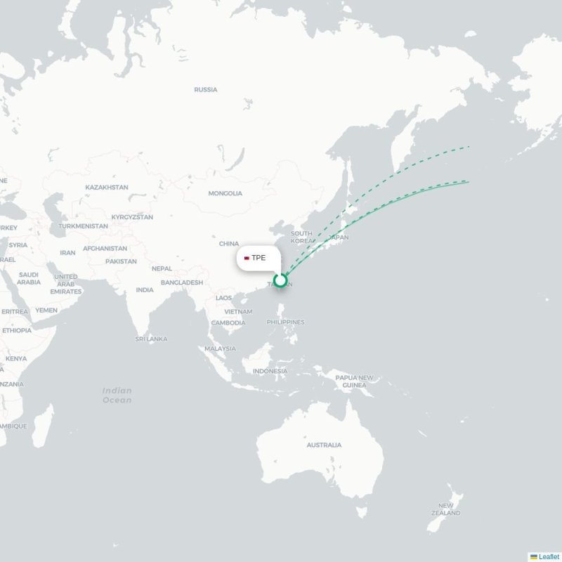 TPE - ONT route map