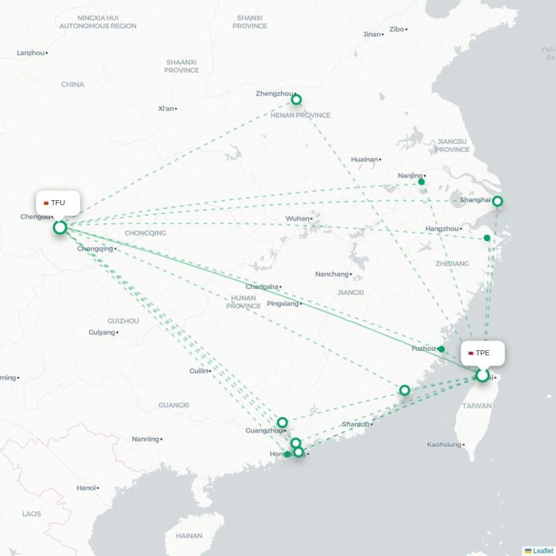 TPE - TFU route map