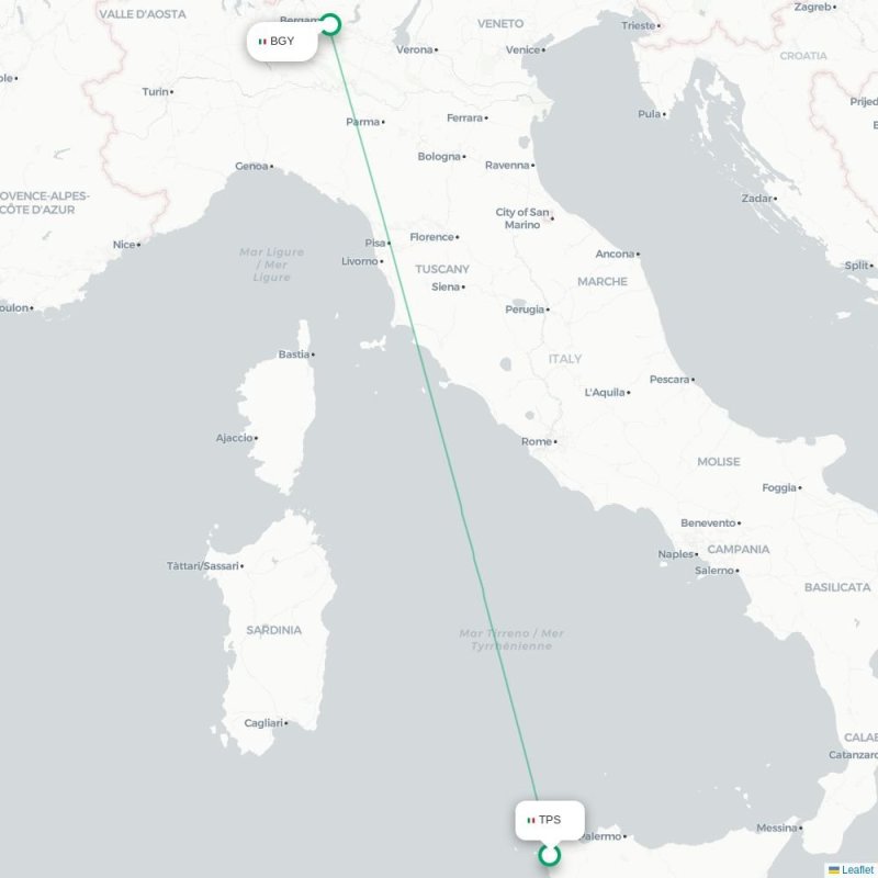 TPS - BGY route map