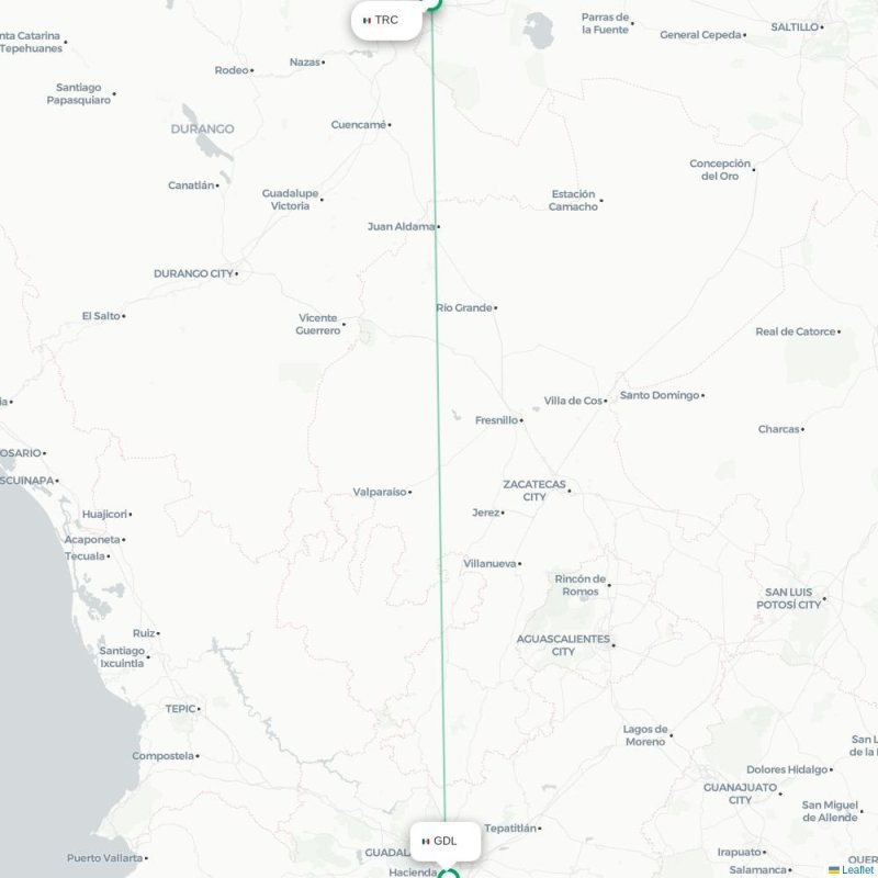 TRC - GDL route map