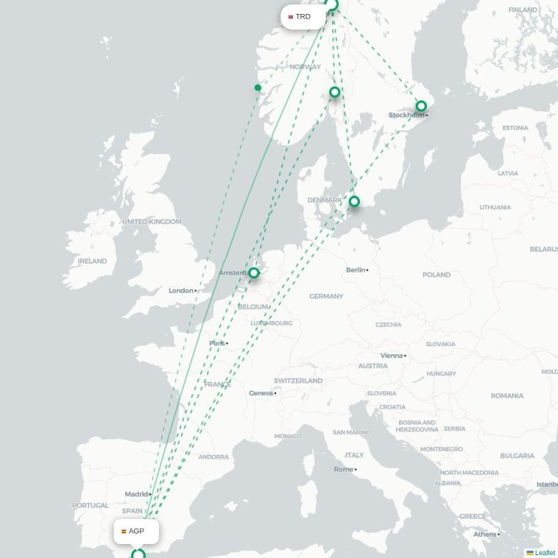TRD - AGP route map