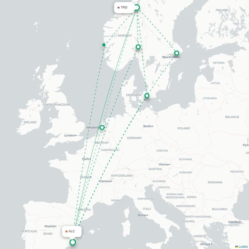 TRD - ALC route map