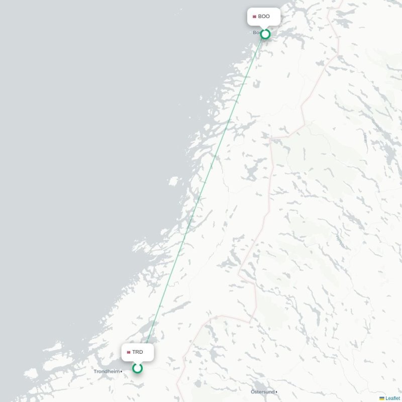 TRD - BOO route map
