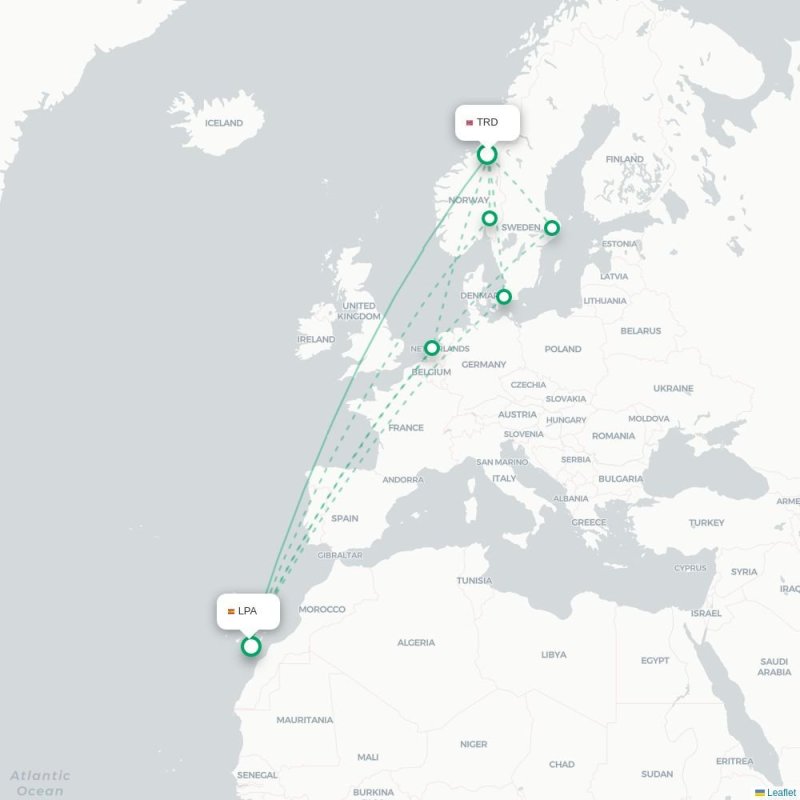 TRD - LPA route map