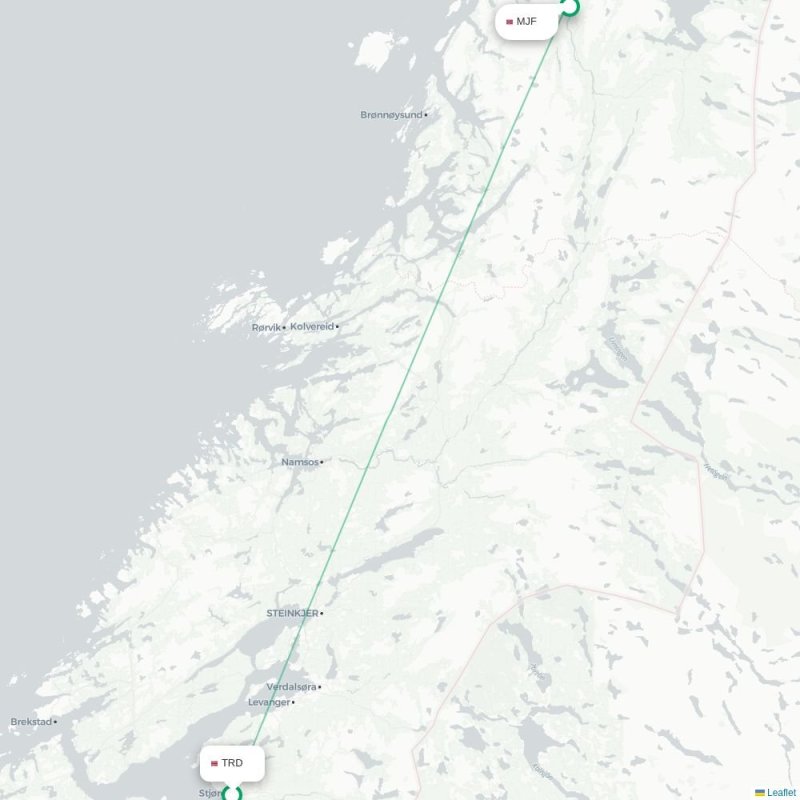 TRD - MJF route map
