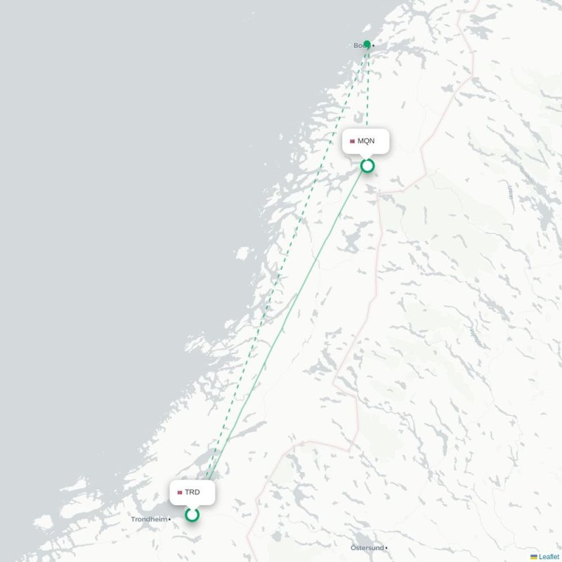 TRD - MQN route map
