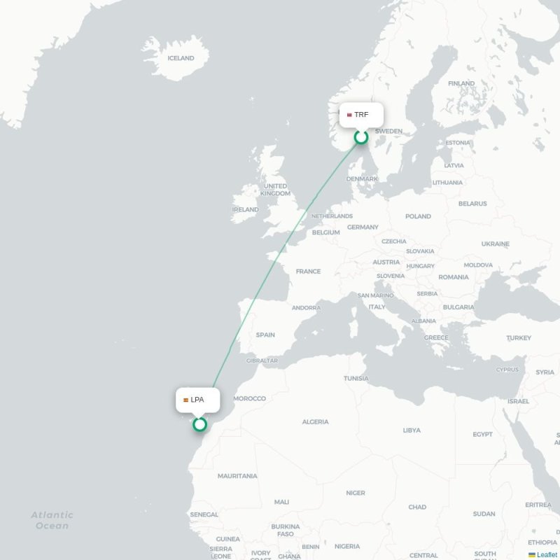 TRF - LPA route map