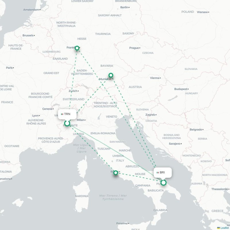 TRN - BRI route map