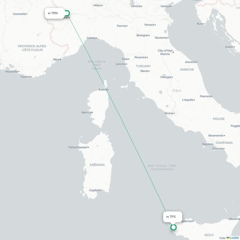 TRN - TPS route map