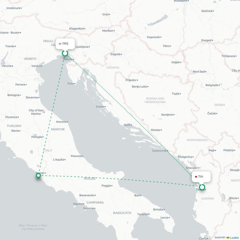 TRS - TIA route map