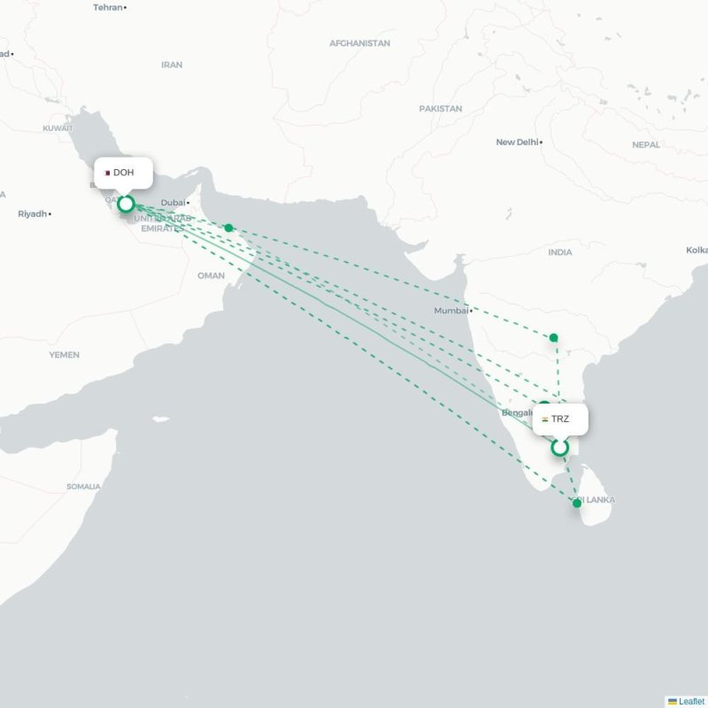 TRZ - DOH route map