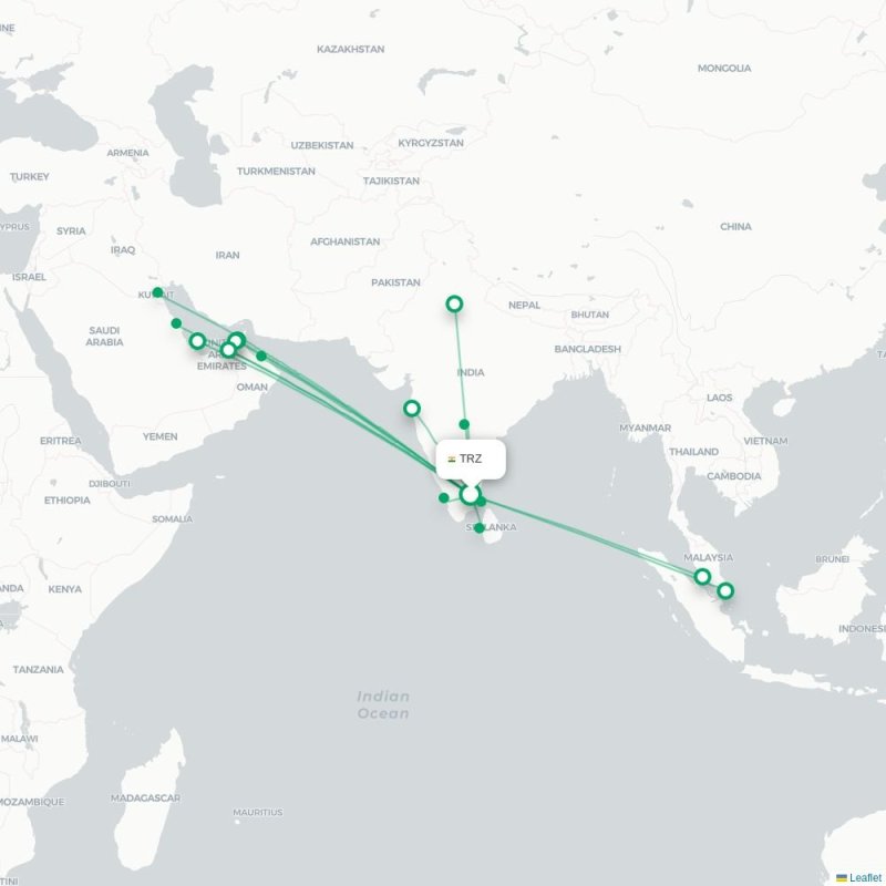 TRZ - TRV route map
