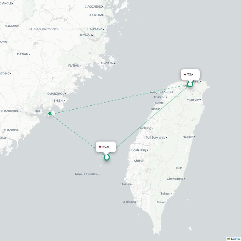 TSA - MZG route map