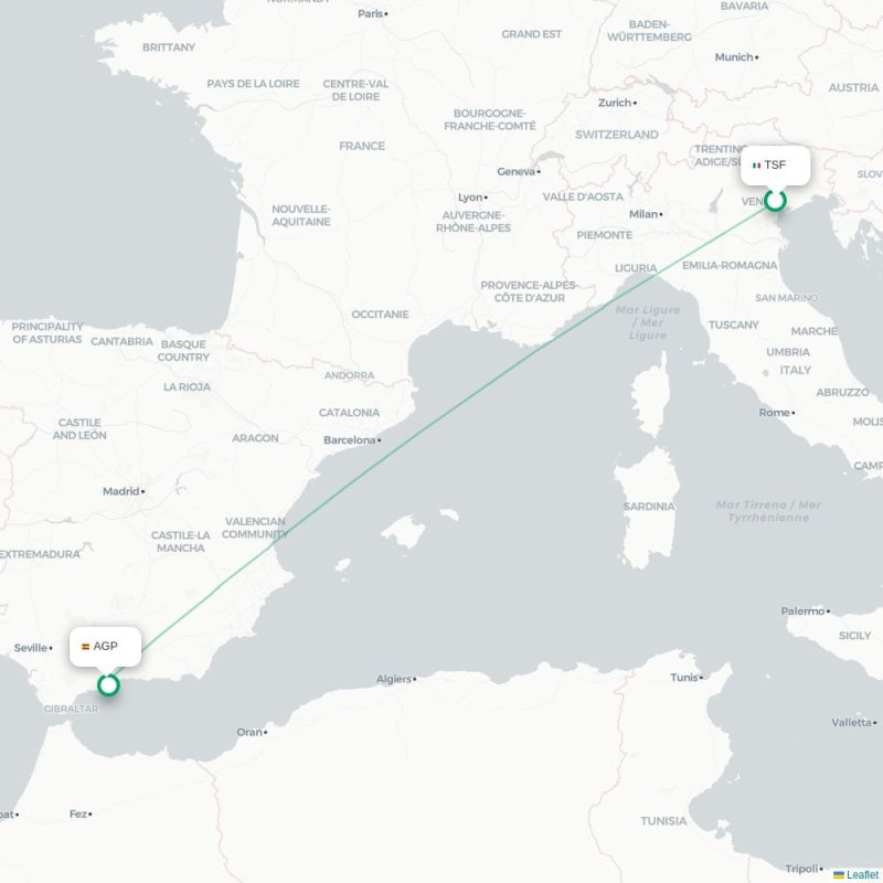 TSF - AGP route map
