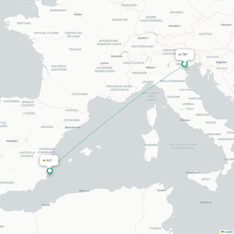 TSF - ALC route map
