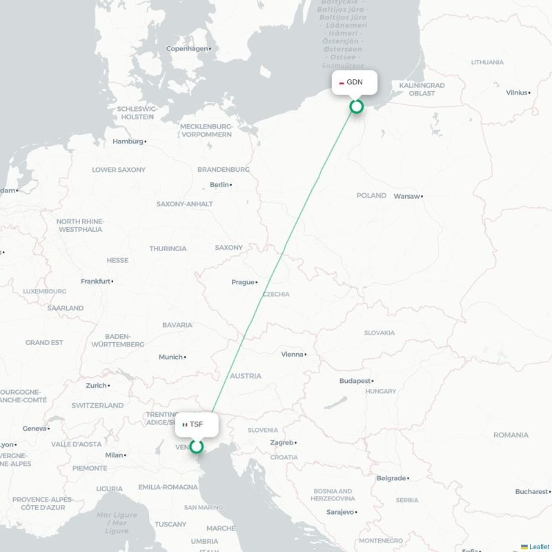 TSF - GDN route map