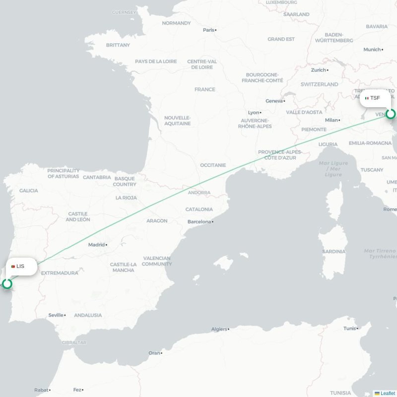 TSF - LIS route map