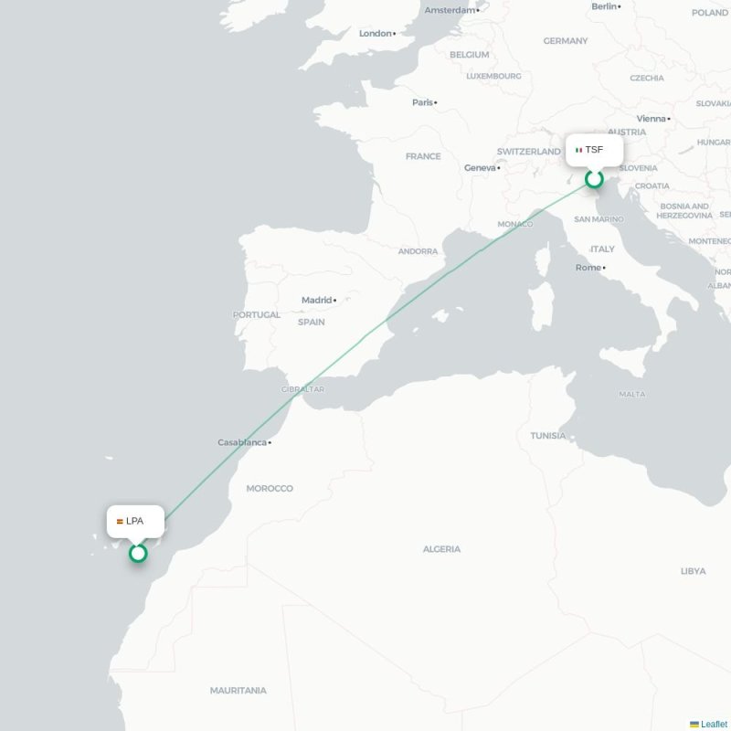 TSF - LPA route map