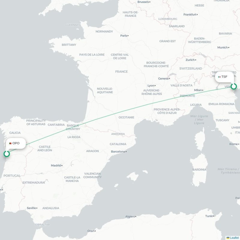 TSF - OPO route map