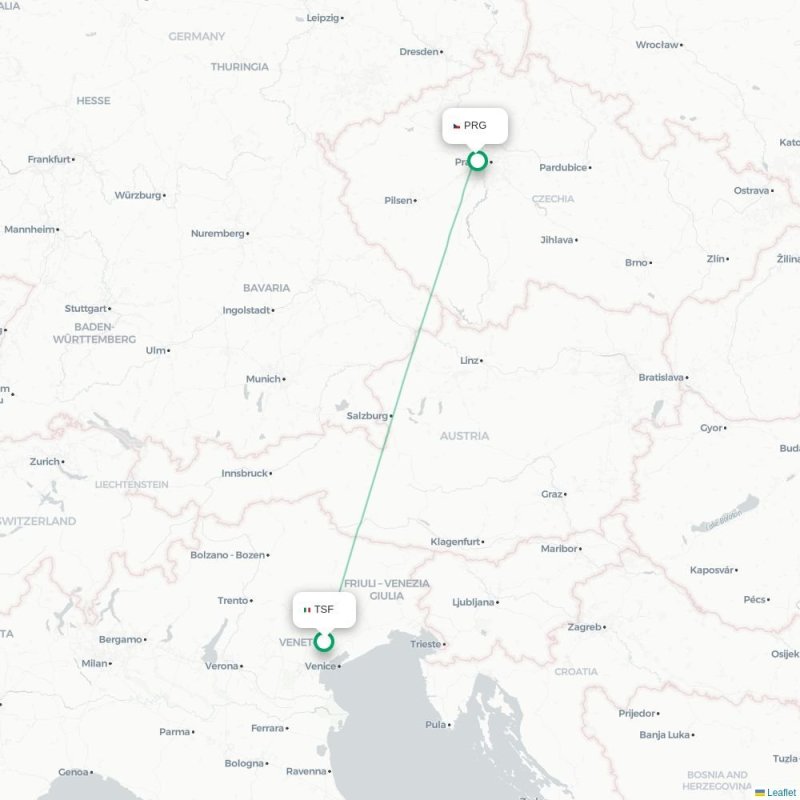 TSF - PRG route map