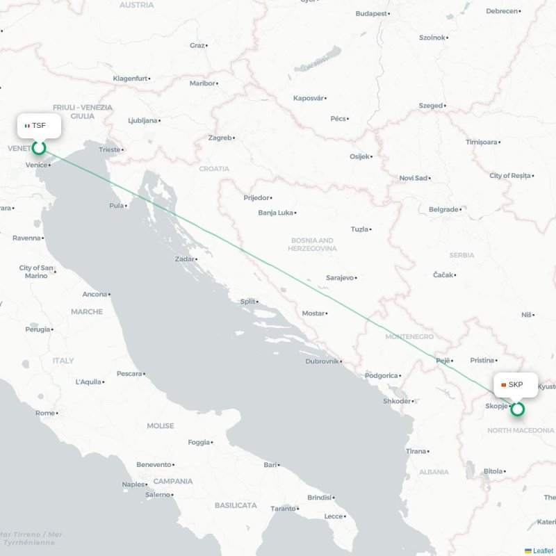 TSF - SKP route map
