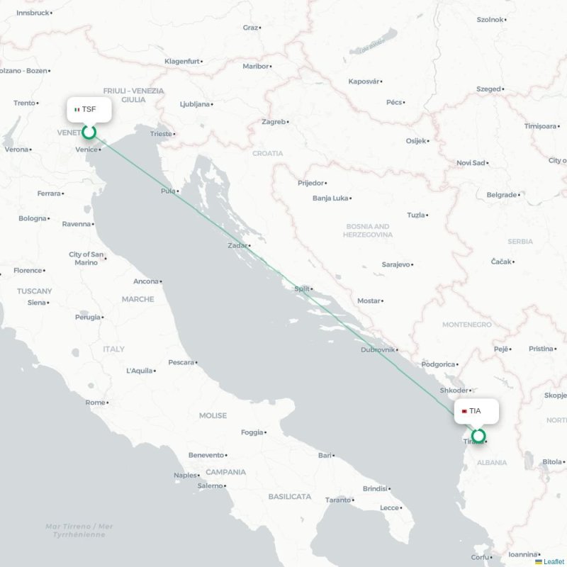 TSF - TIA route map
