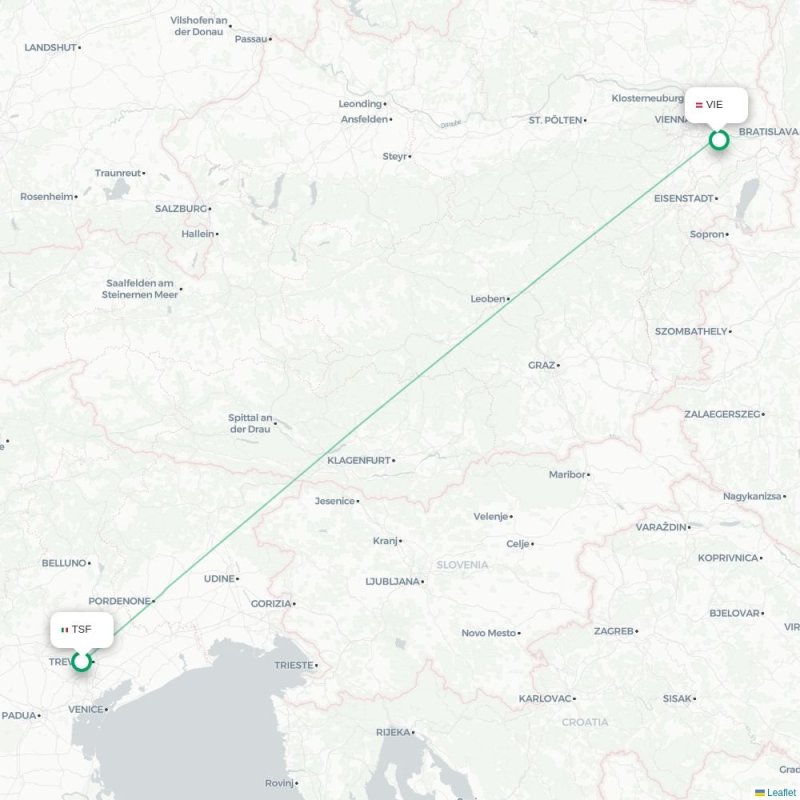 TSF - VIE route map