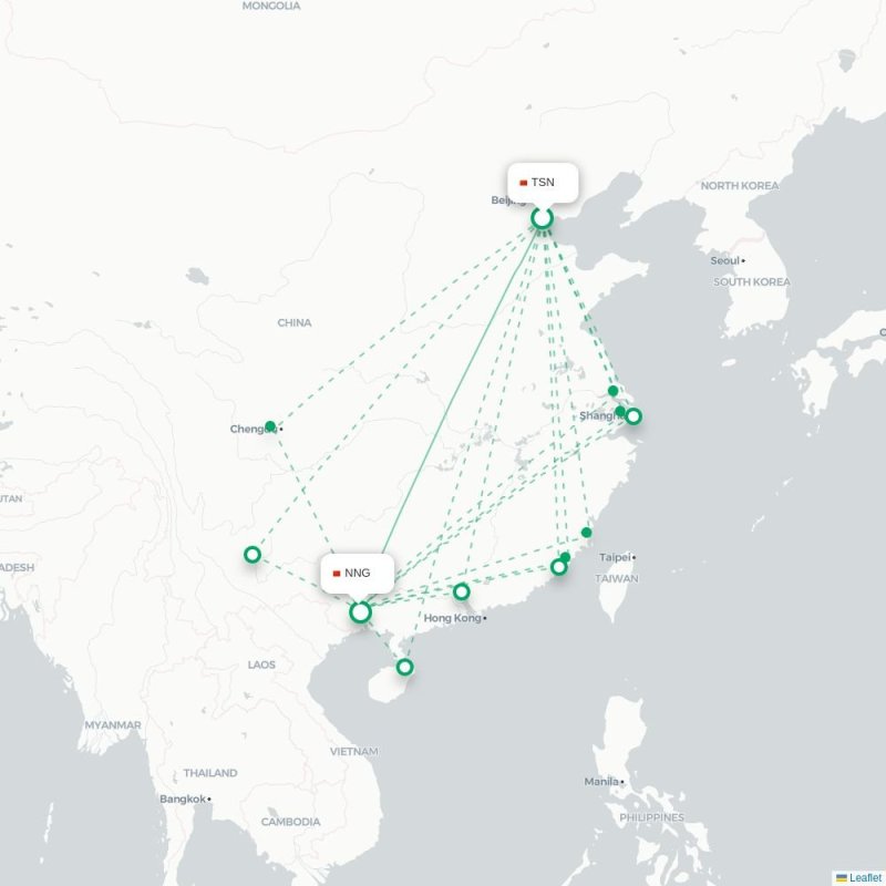 TSN - NNG route map