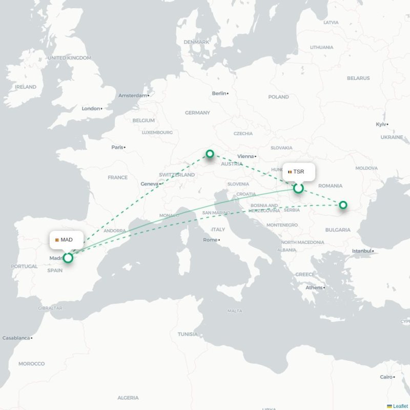 TSR - MAD route map