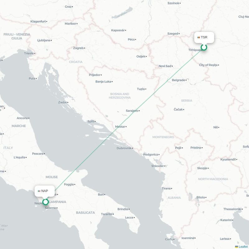 TSR - NAP route map