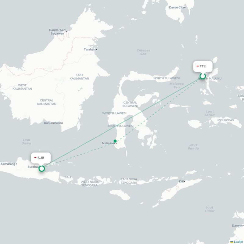 TTE - SUB route map