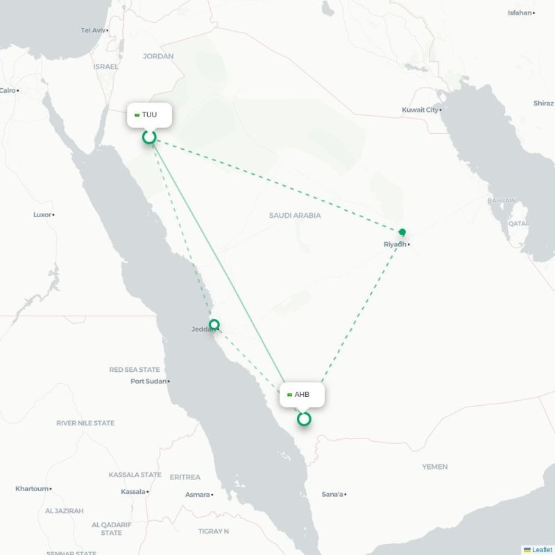 TUU - AHB route map