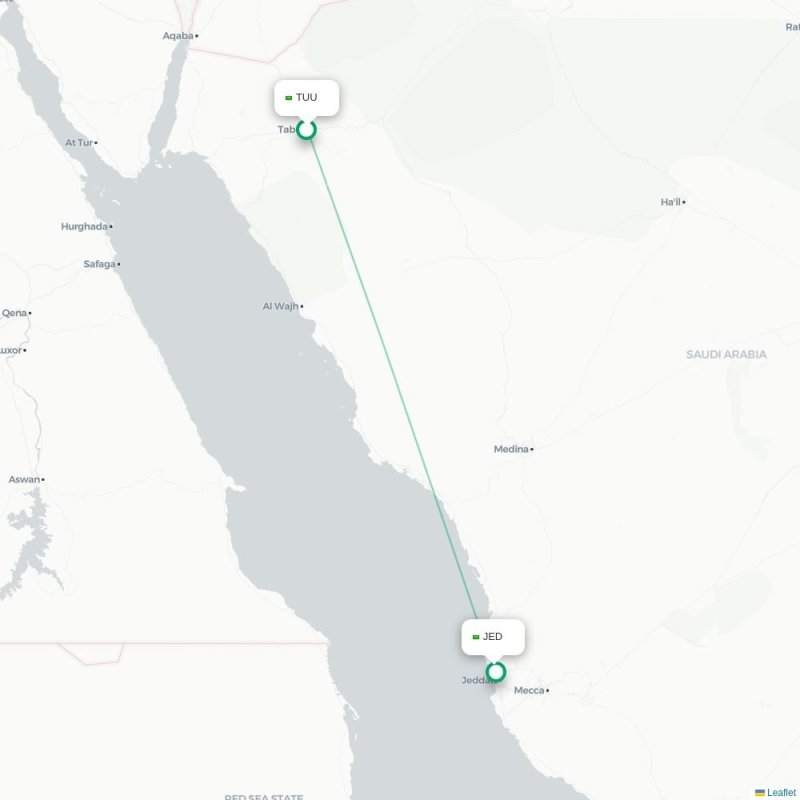 TUU - JED route map