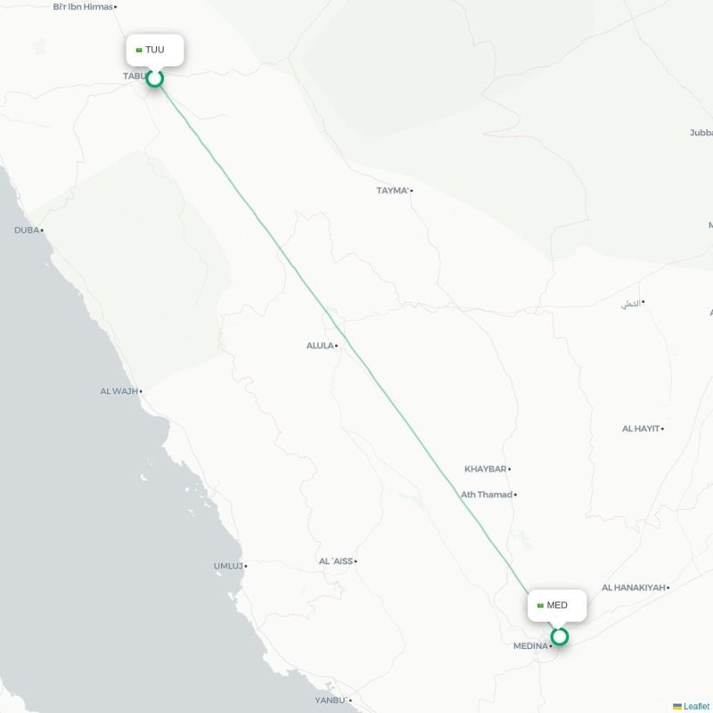 TUU - MED route map