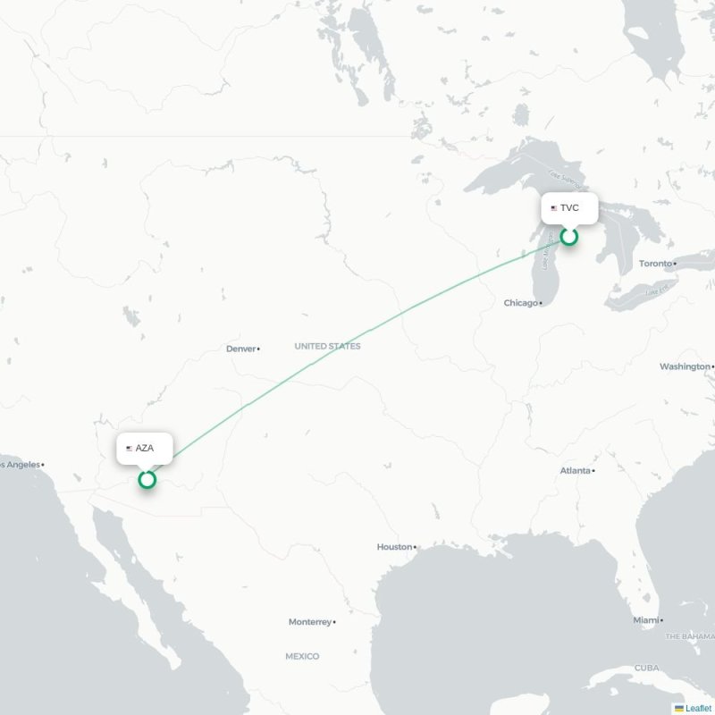 TVC - AZA route map