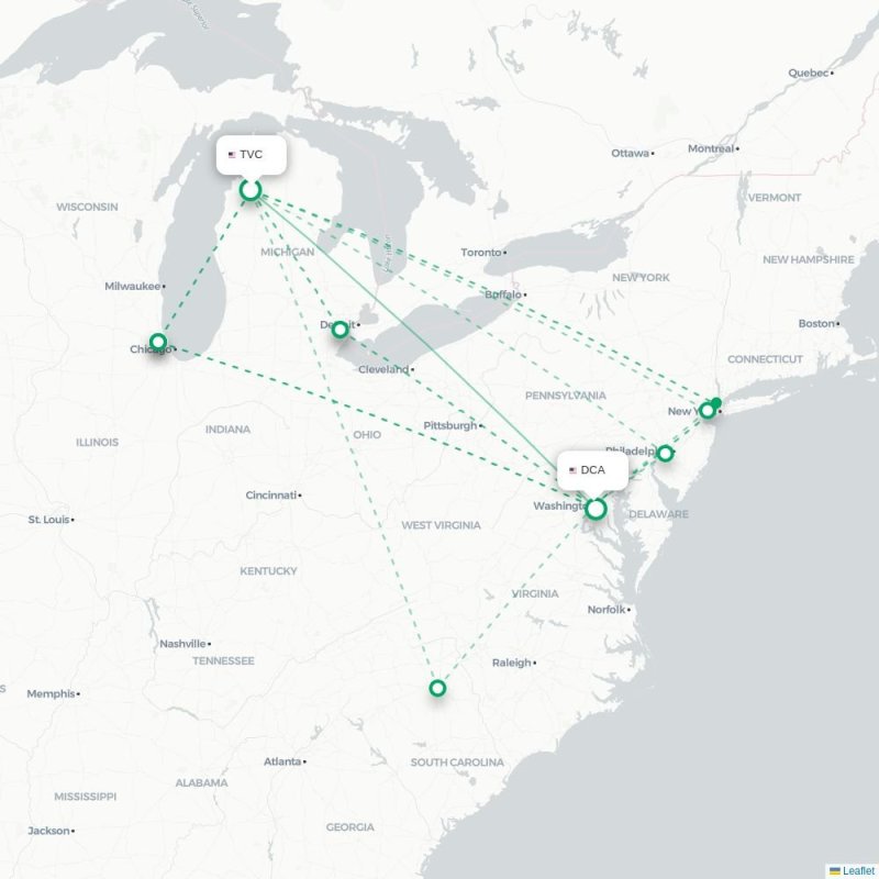 TVC - DCA route map